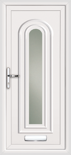 Waltham Elore white upvc front door